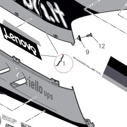 Right upper half-fairing 4801C491AF