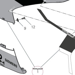Right upper half-fairing 4801C491AG