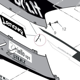Right upper half-fairing 4801C491AH