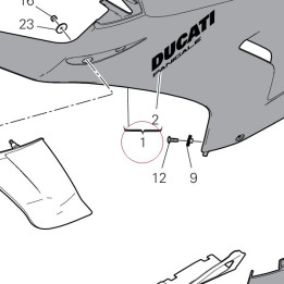 Left upper half-fairing 4801C501AA