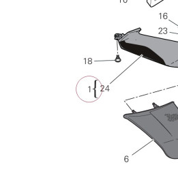 Left upper half-fairing 4801C502AB