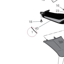 Fairing, upper left black 4801C502AD