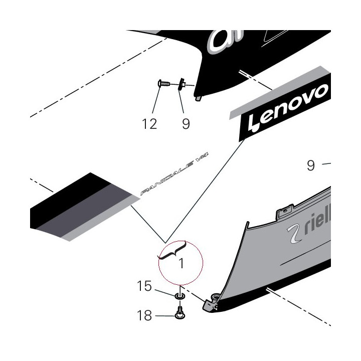 Left upper half-fairing 4801C502AF