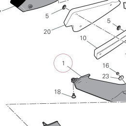 Left upper half-fairing 4801C502AH