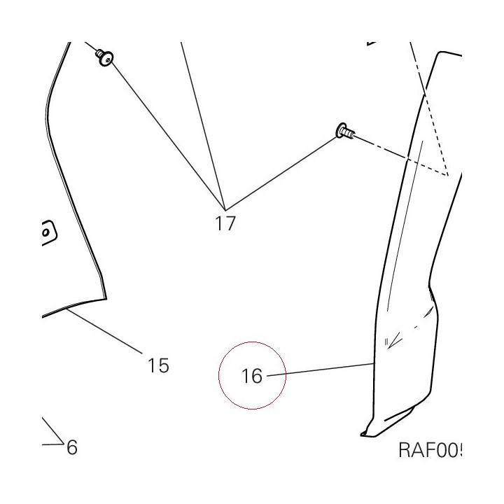 Right cover 4801C741AC