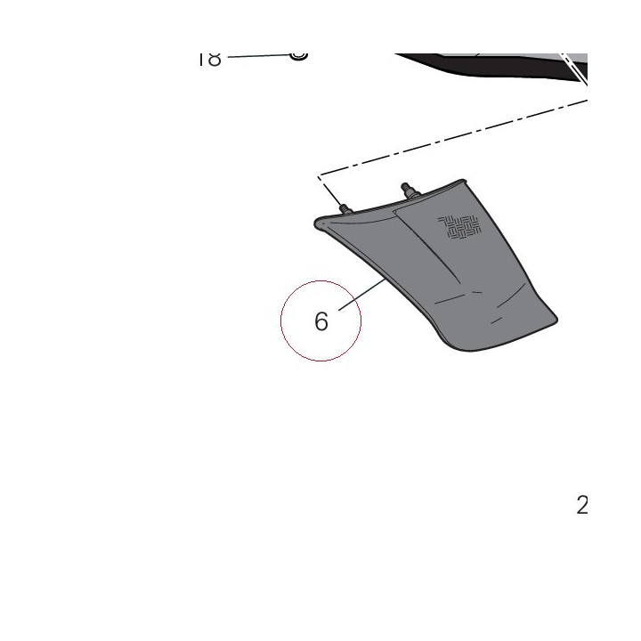 Left upper wing - carbon fibre 4801C922AA