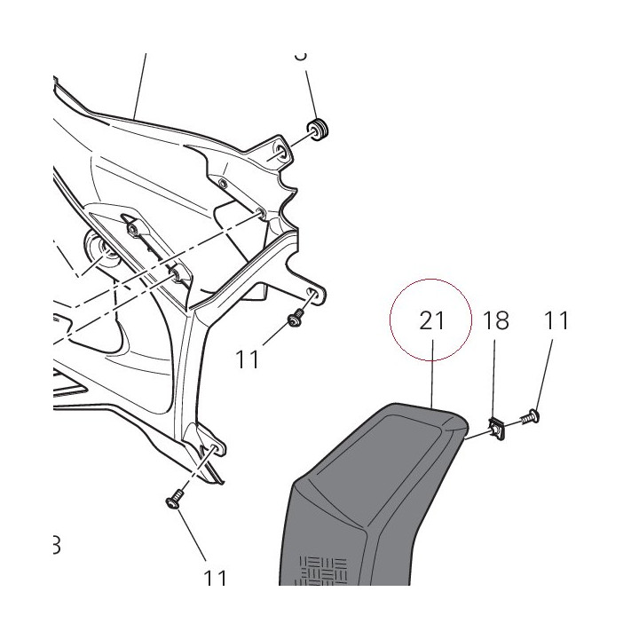 Right cover 4801D951AA