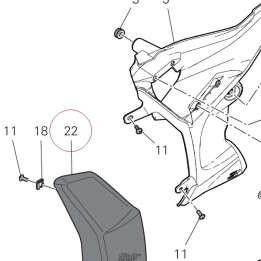 Left cover 4801D961AA