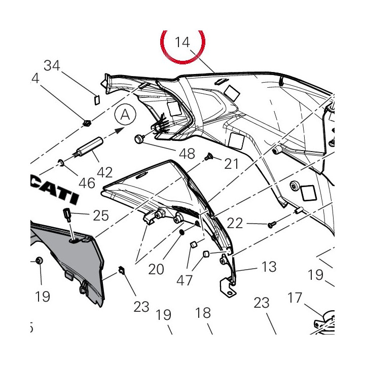 Cover, frame left 4801F101C