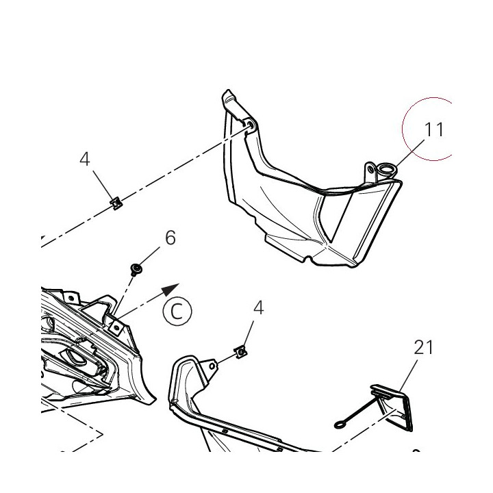 Cover, radiator, right 4801K061A