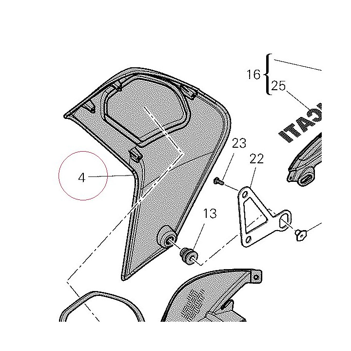 Cover, radiator, right 48022903AQ