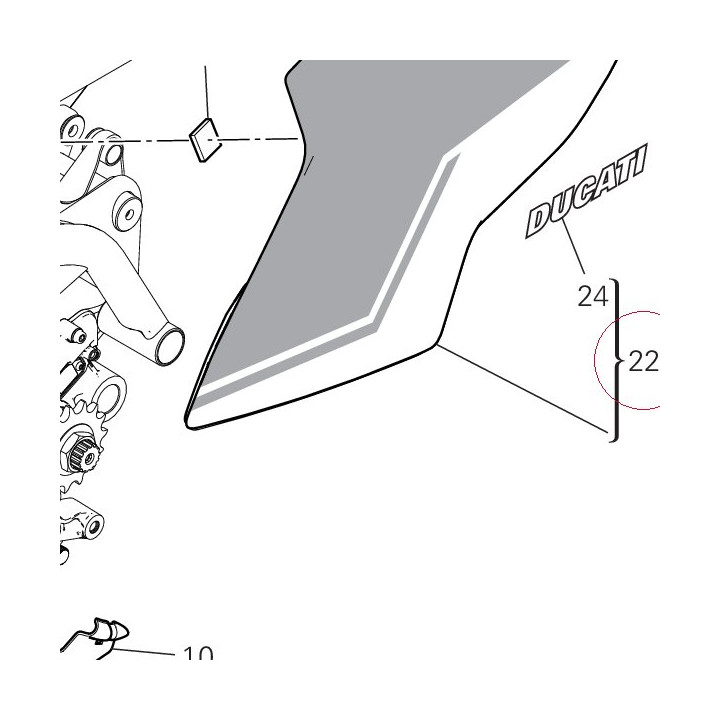 Cover, tank left 48028972AC