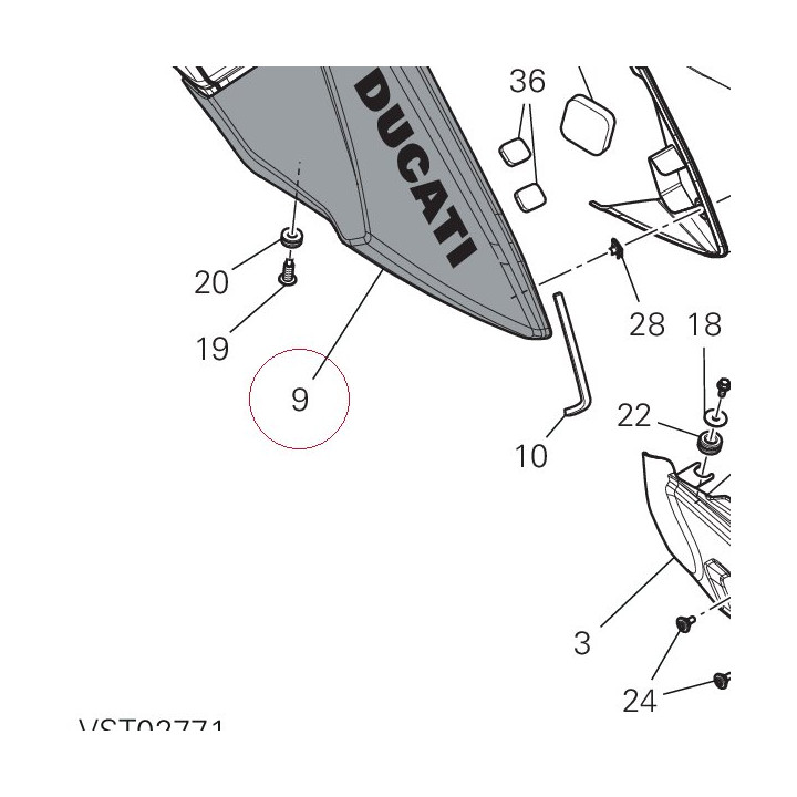 Fuel tank cover right 4802D321BA
