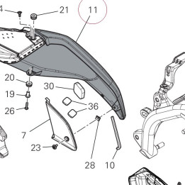 Tank cover left V21D 4802D331BA