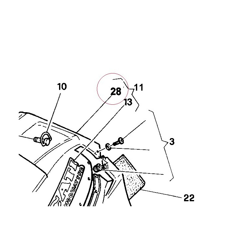 Left upper half-fairing 48030391A