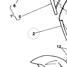 Right lower half-fairing 48030411A