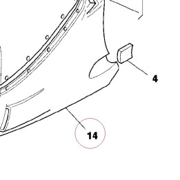 Left lower half-fairing 48030421A