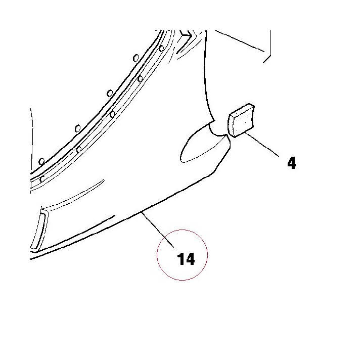Left lower half-fairing 48030421A