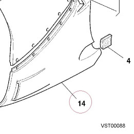 Left lower half-fairing 48030421B