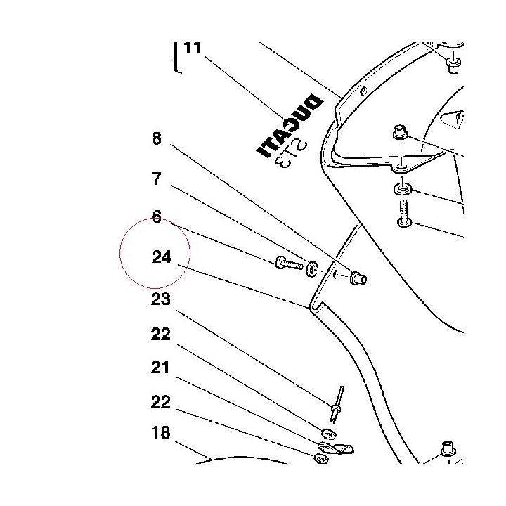 Right lower half-fairing 48030611A