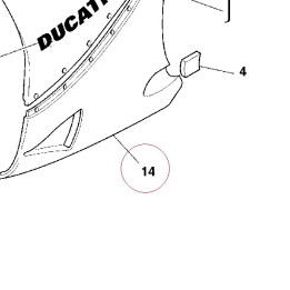 Left lower half-fairing 48031021A