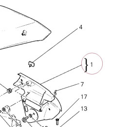Left upper half-fairing 48031711A