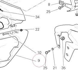 Right lower half-fairing 48031721A