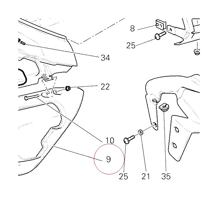 Right lower half-fairing 48031721A