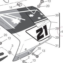 Left upper half-fairing 48032273A