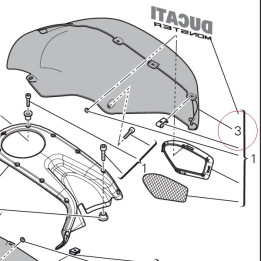 Left fairing unpainted 48032601B