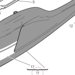 Lower fairing, left 480P3161AX