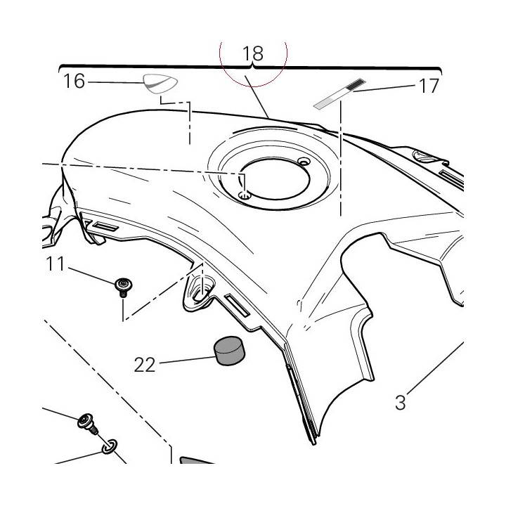 Fuel tank cover 480P5671B