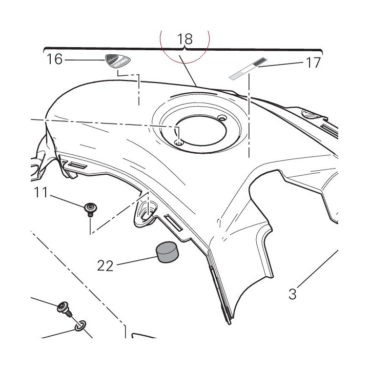 Fuel tank cover 480P5672C