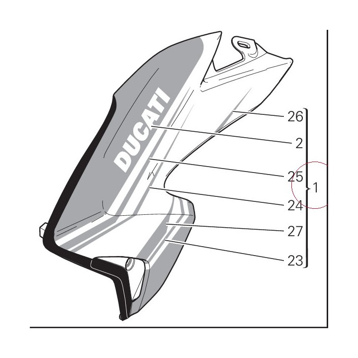 Left half- fairing 480P5682CK