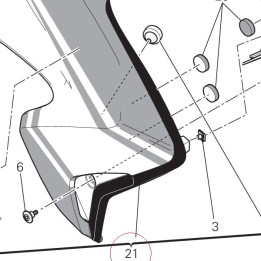 Right half-fairing 480P5691AB