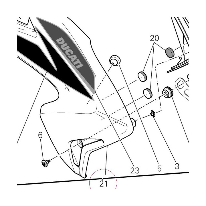 Right half-fairing 480P5691AH