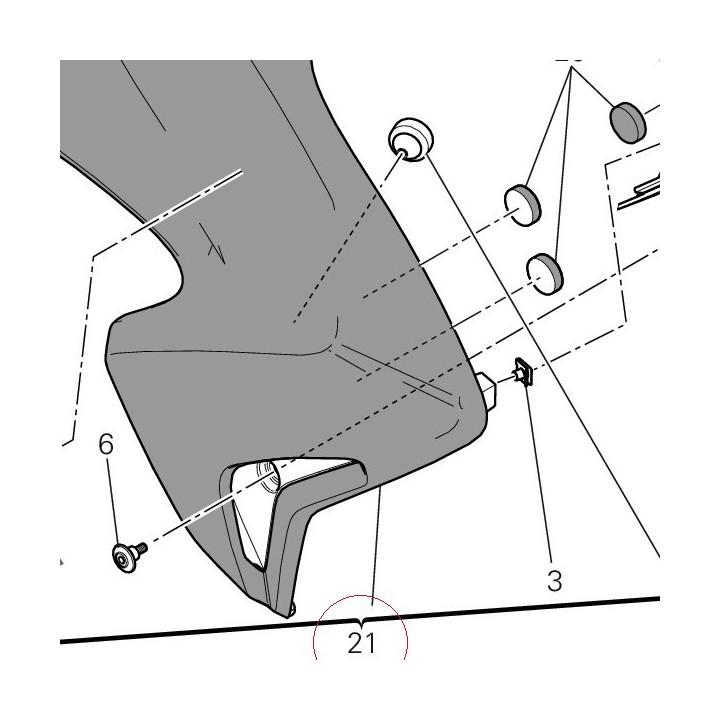 Right half-fairing 480P5691AN