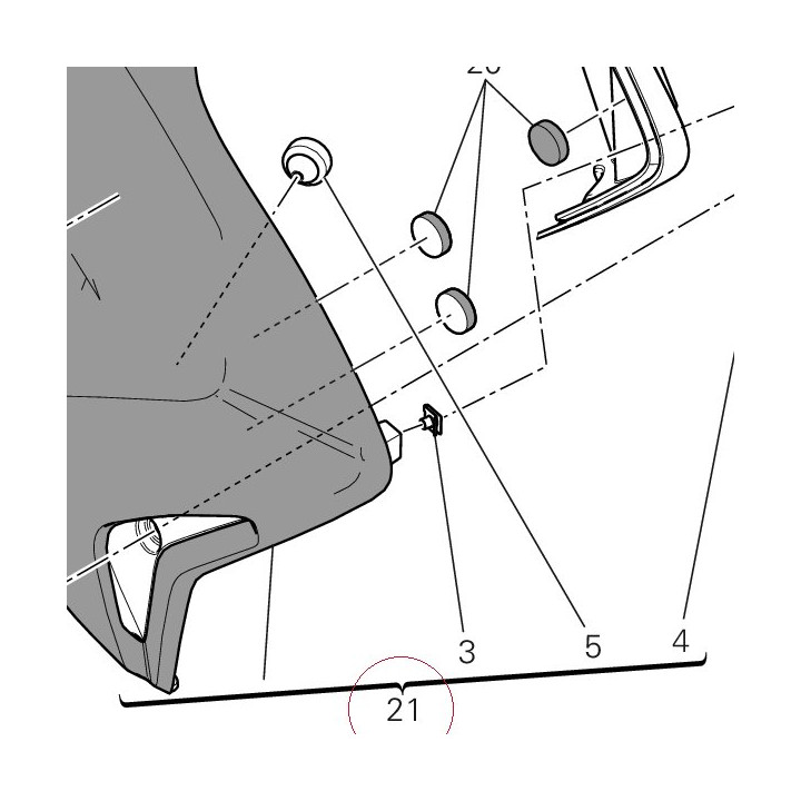 Right half-fairing 480P5691AW