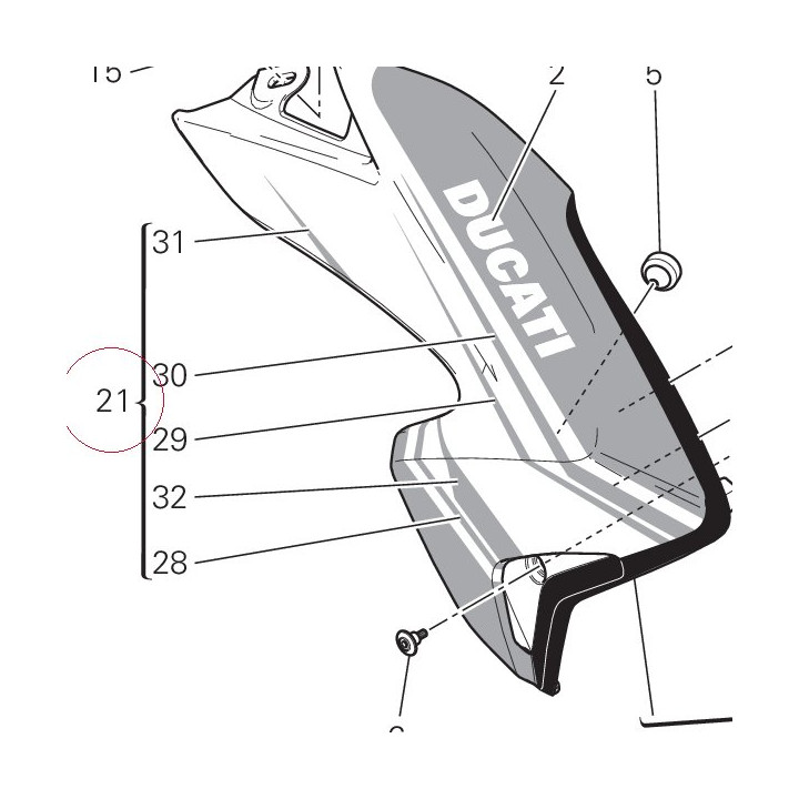 Right half-fairing 480P5692CK