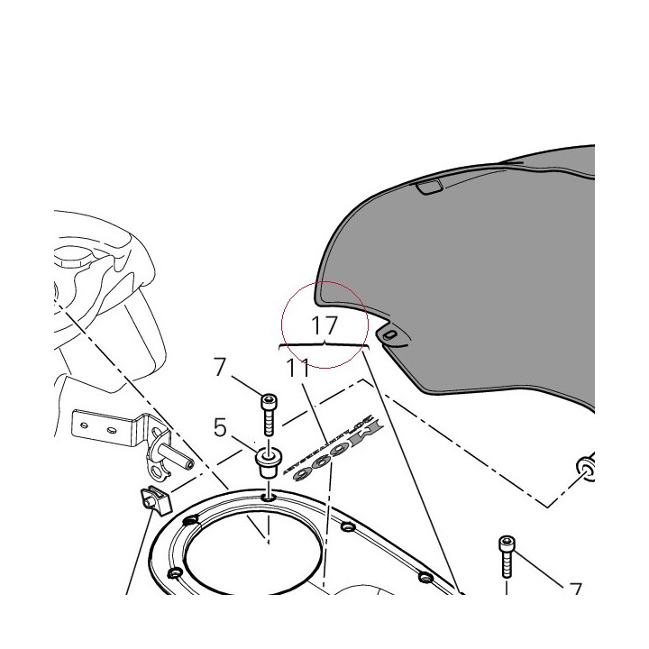 Cover, tank front 480P6271H