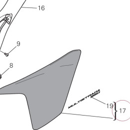 Cover, radiator, left 480P6852AW