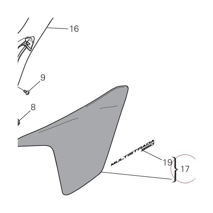 Cover, radiator, left 480P6852AW