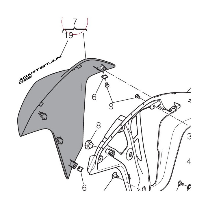 Cover, radiator, right 480P6862AW