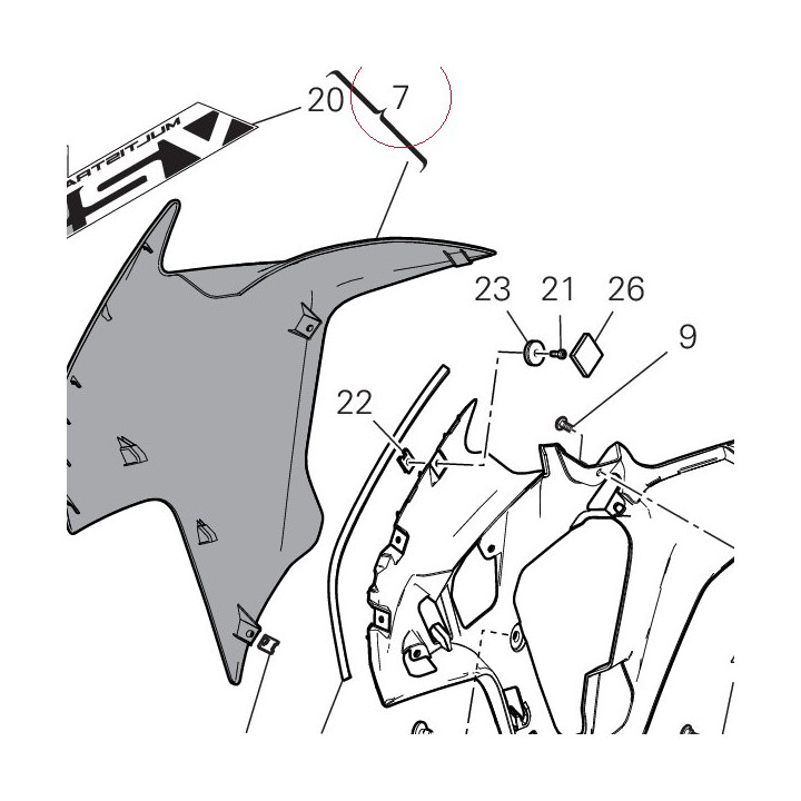 Cover, radiator, right 480P9321AF