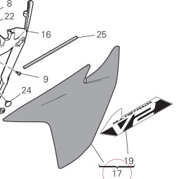 Cover, radiator, left 480P9331AI