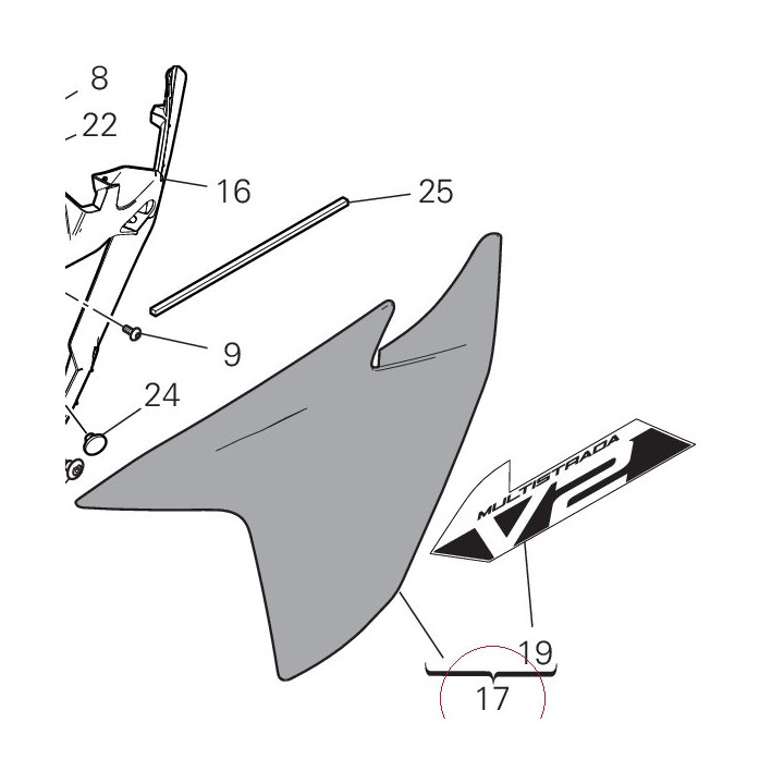 Cover, radiator, left 480P9331AI