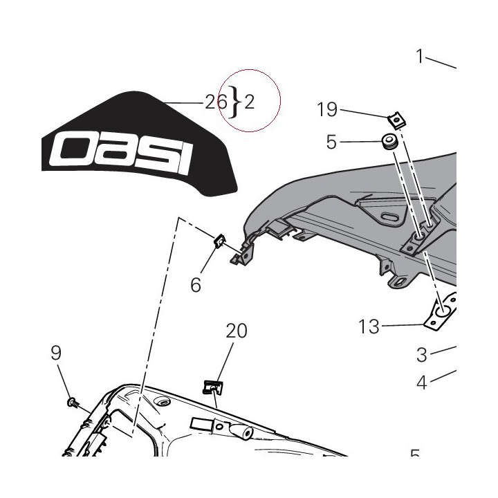 Protector, fuel tank 480P9611AK
