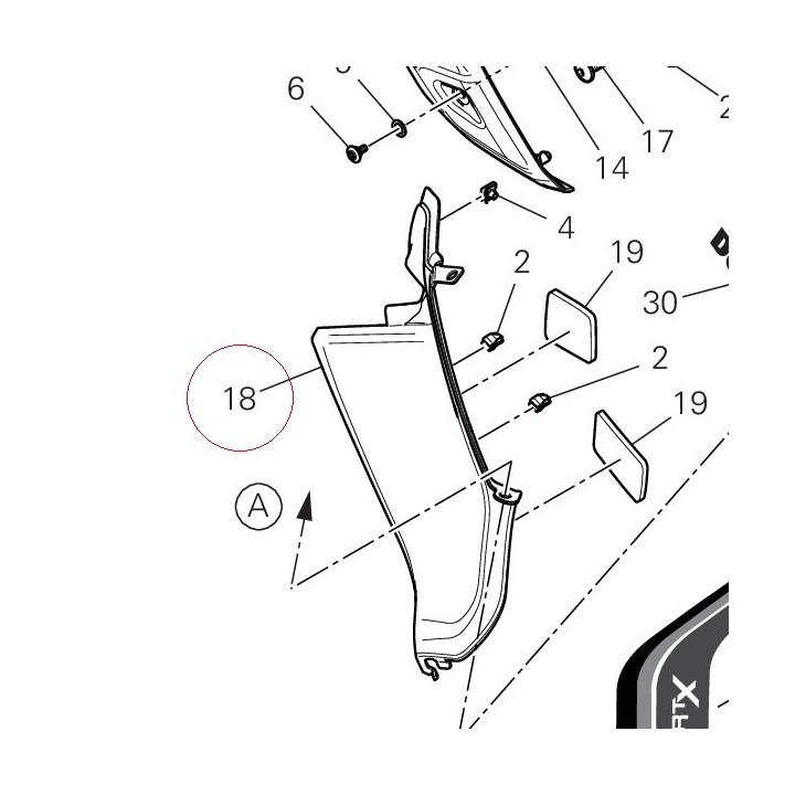 Fairing, right 480PK102AA
