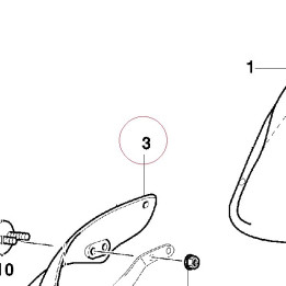 Half-headlight fairing right 48110191AC