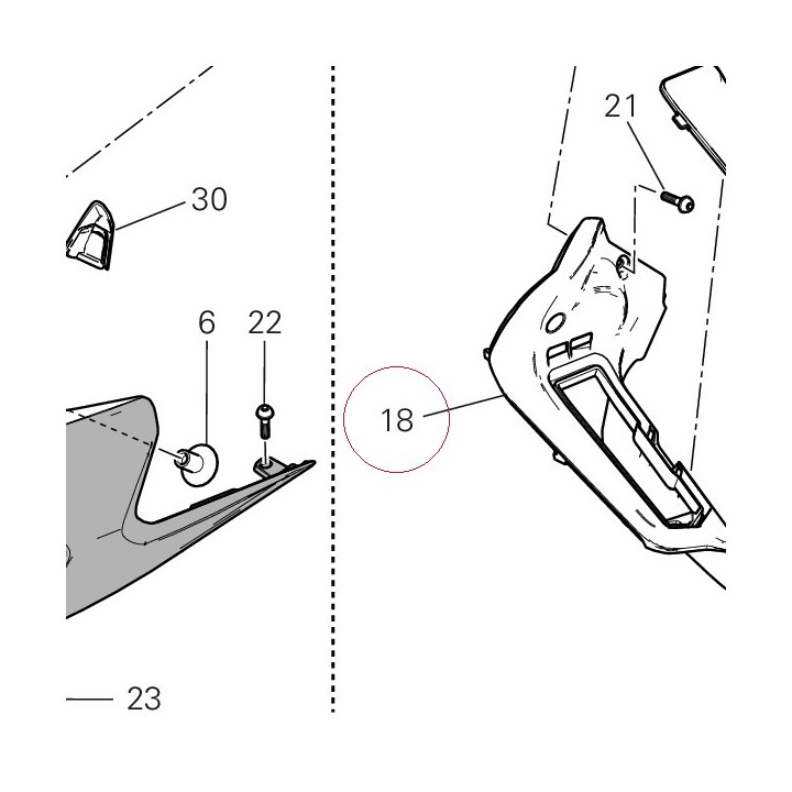 Cover, body cowl left 48110822A